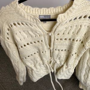 Cream Chunky Knit Cardigan
